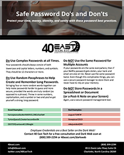 Safe Password Dos and Don'ts A CoreTech Security Tip
